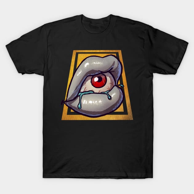 White Lip Service T-Shirt by OssuanArt